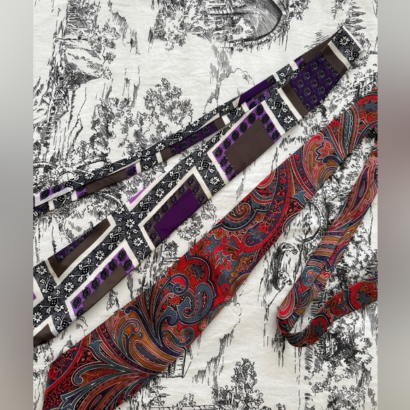3/25$ 2 silk ties / Bohemian style - Picture 9 of 11